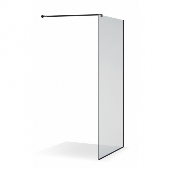 Dušo sienelė Brasta Glass DIJA 1095-1101x2000 skaidrus stiklas, juodos sp. profilis 